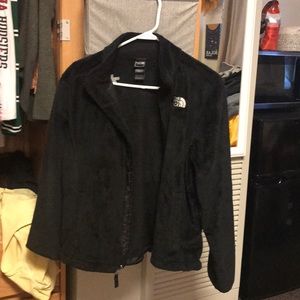 Fuzzy black zip-up from North Face